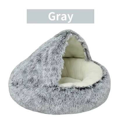 Winter Long Plush Pet Bed for cats and small dogs