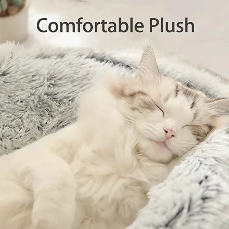 Winter Long Plush Pet Bed for cats and small dogs