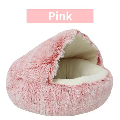 Winter Long Plush Pet Bed for cats and small dogs